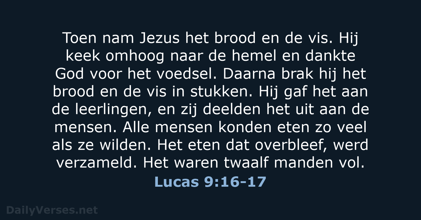 Lucas 9:16-17 - BGT