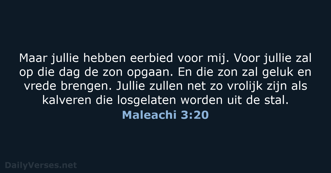 Maleachi 3:20 - BGT