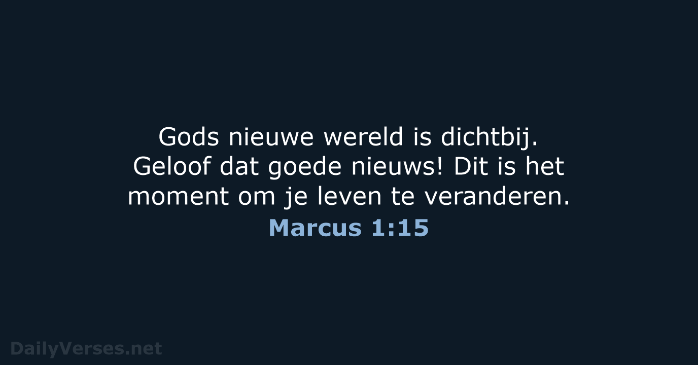 Marcus 1:15 - BGT