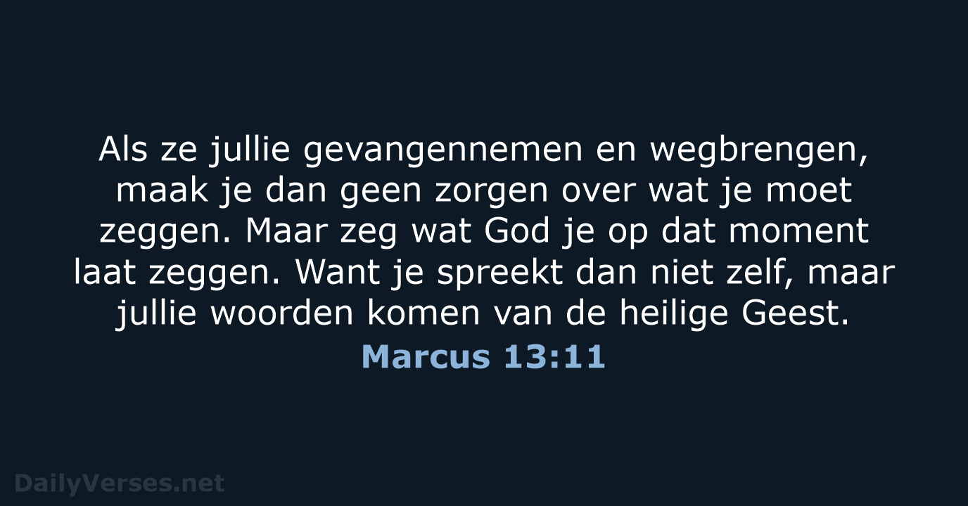 Marcus 13:11 - BGT