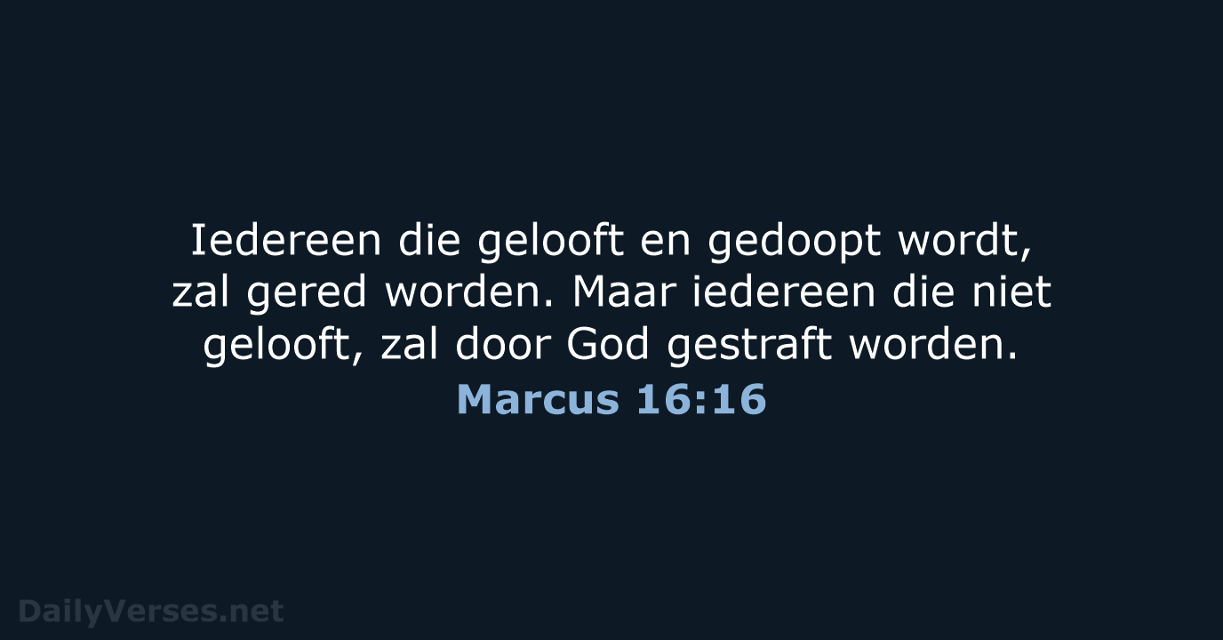 Marcus 16:16 - BGT