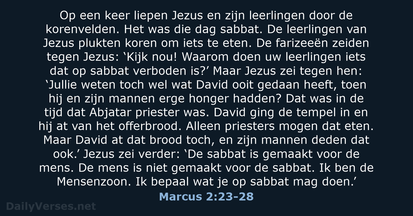 Marcus 2:23-28 - BGT