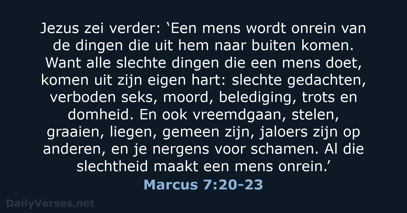 Marcus 7:20-23 - BGT