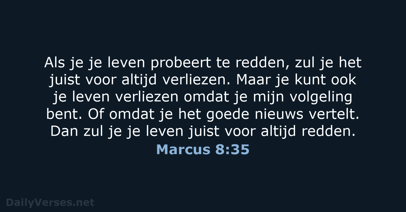 Marcus 8:35 - BGT