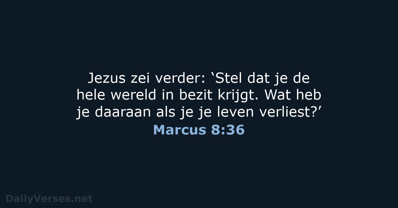 Marcus 8:36 - BGT