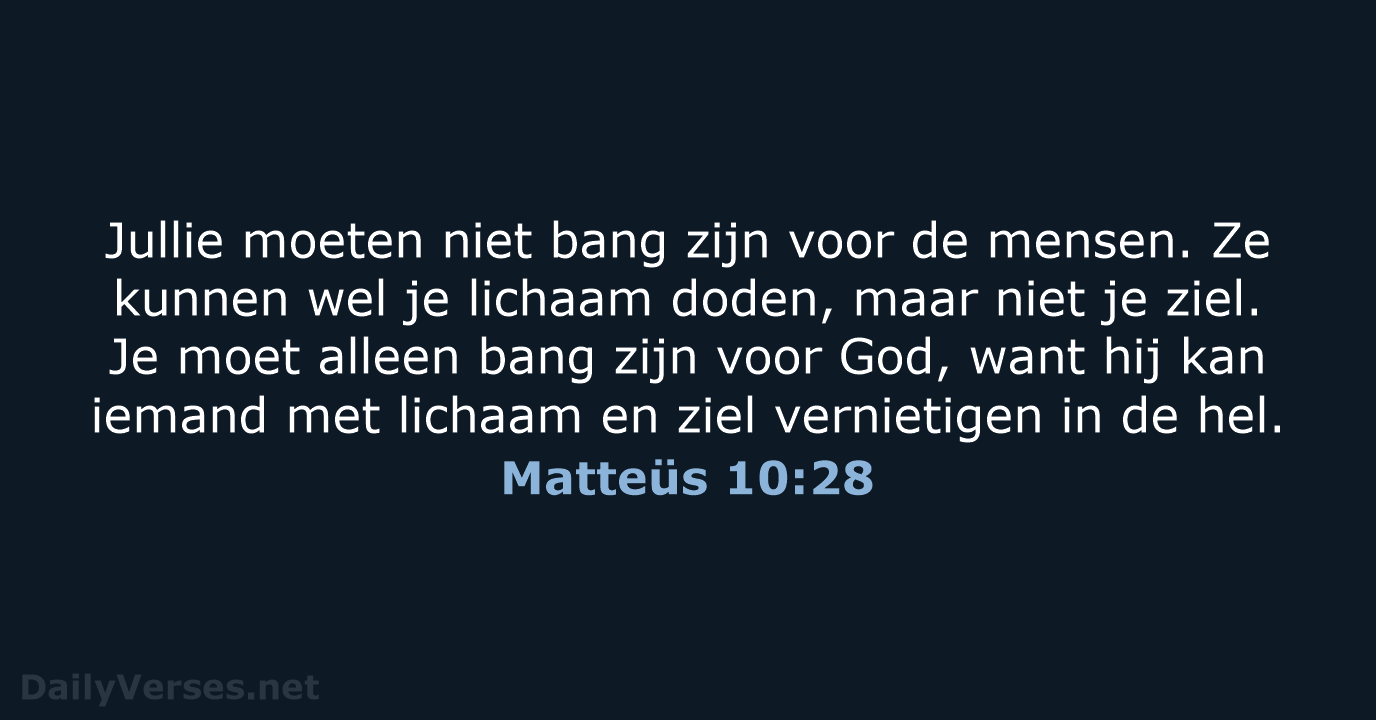Matteüs 10:28 - BGT
