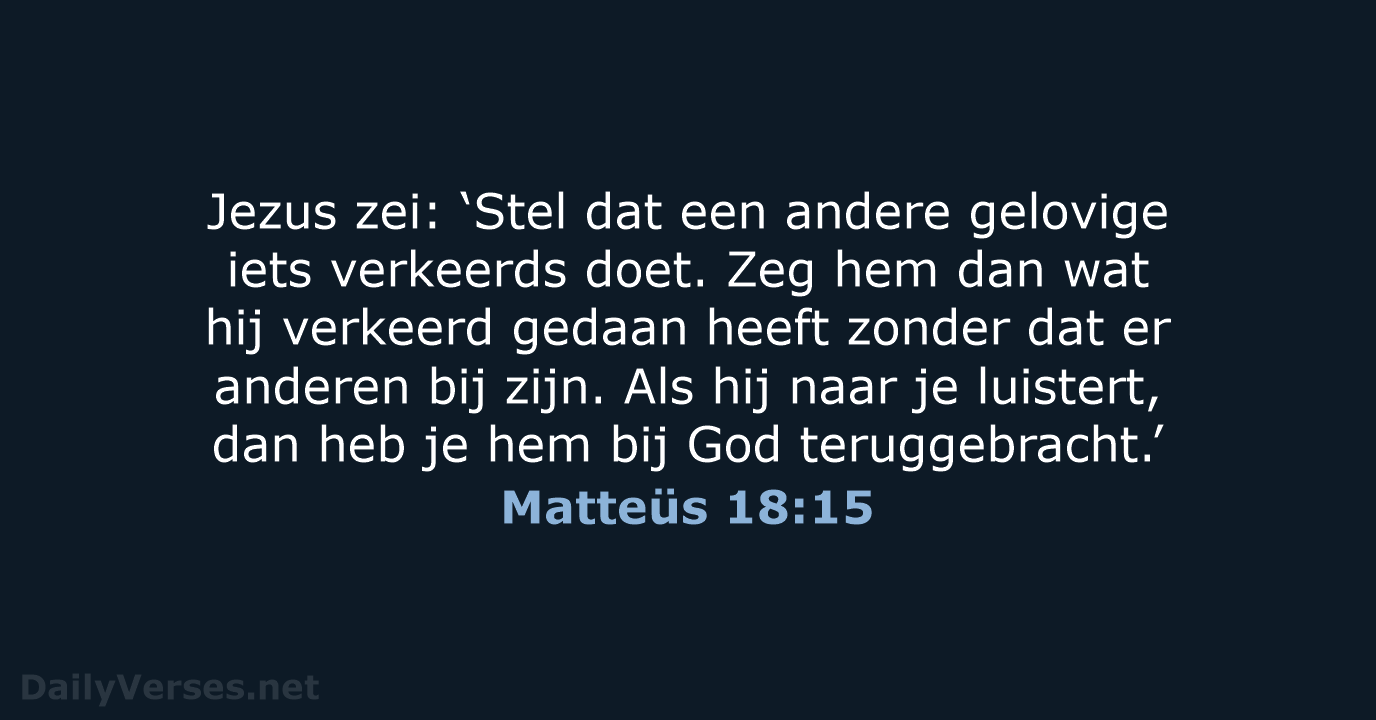 Matteüs 18:15 - BGT