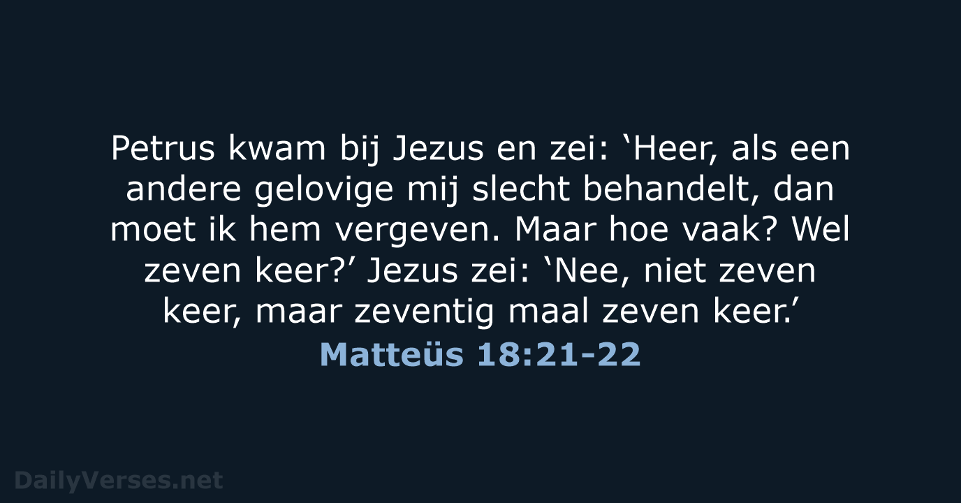 Matteüs 18:21-22 - BGT