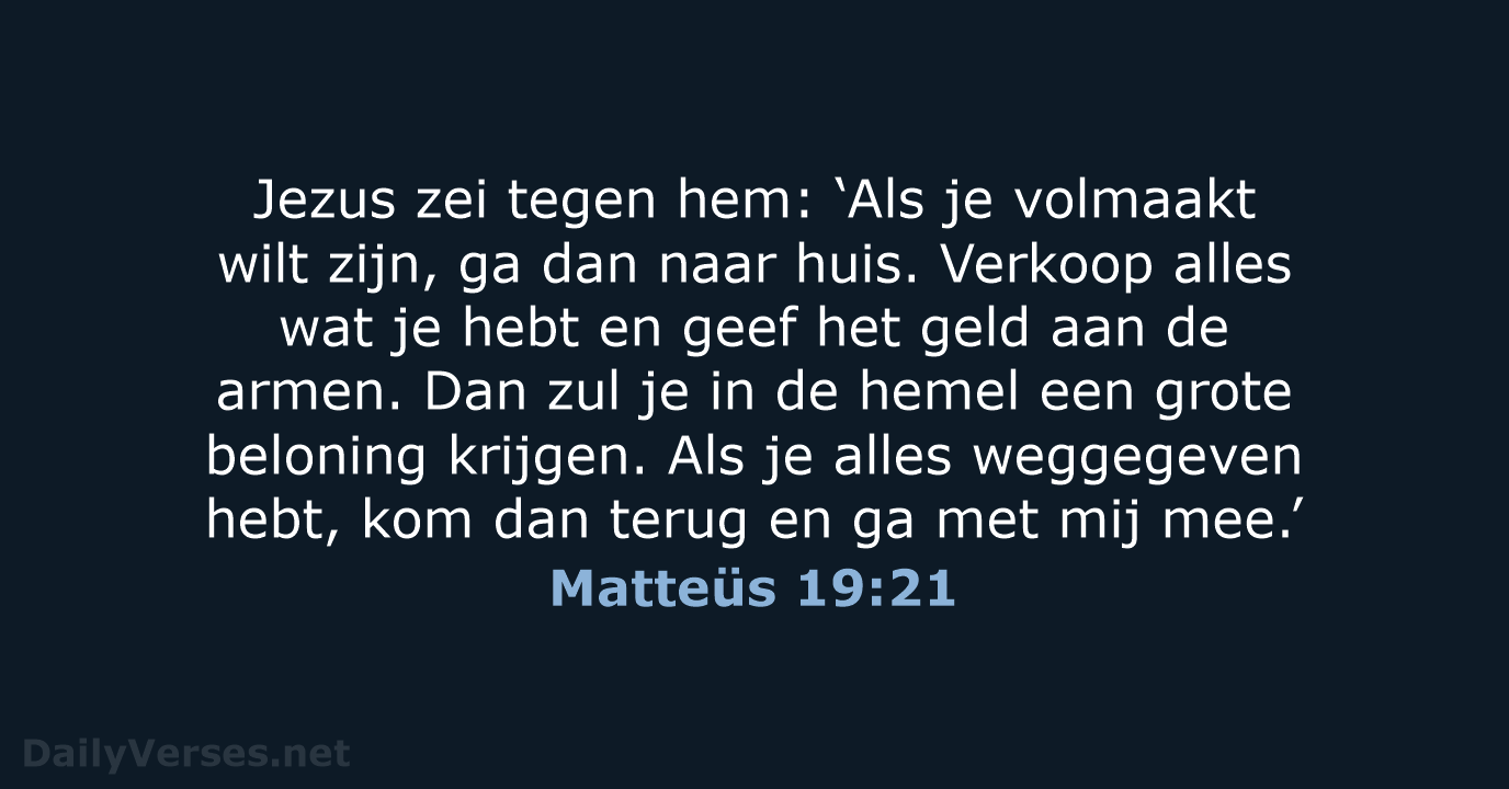 Matteüs 19:21 - BGT