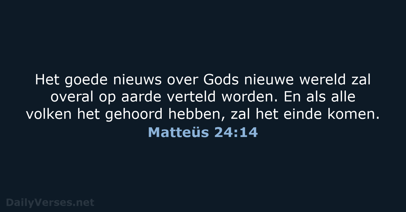 Matteüs 24:14 - BGT