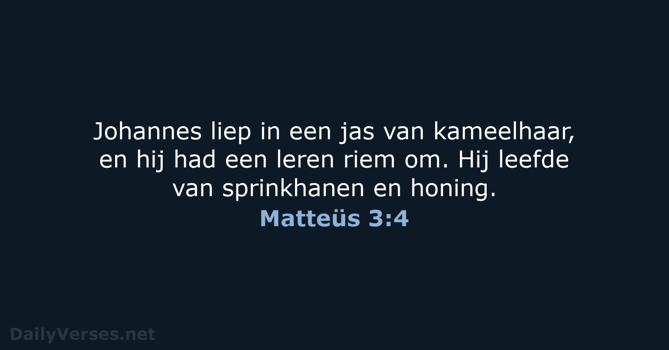 Matteüs 3:4 - BGT
