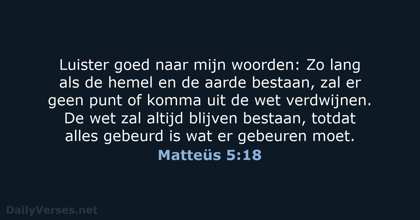 Matteüs 5:18 - BGT