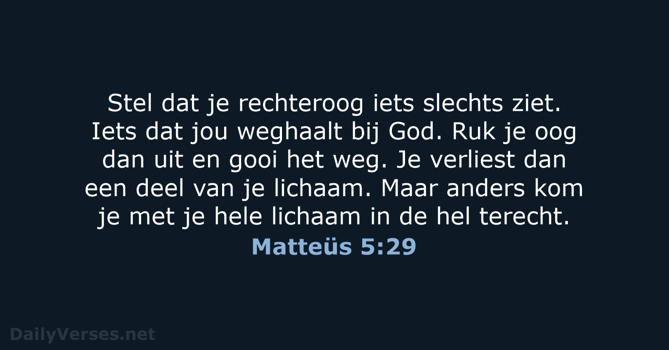 Matteüs 5:29 - BGT