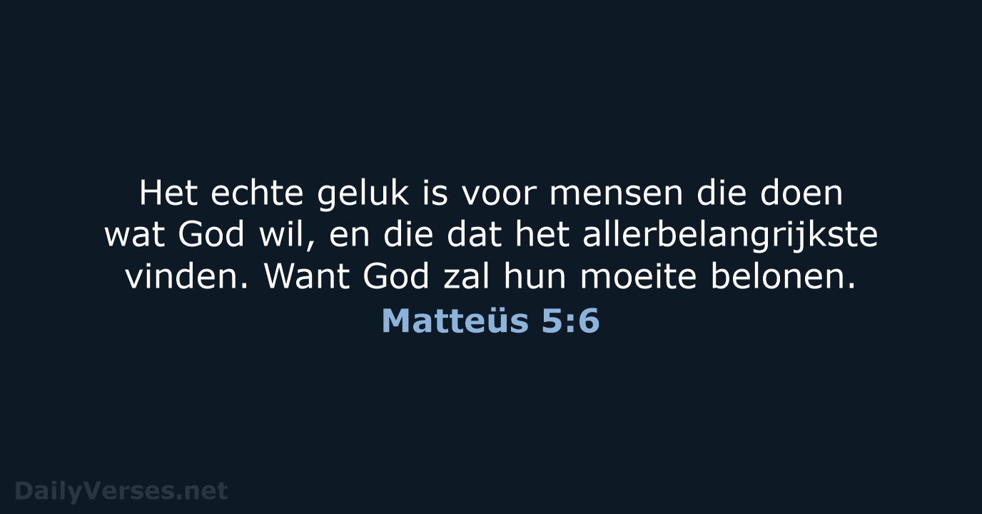 Matteüs 5:6 - BGT