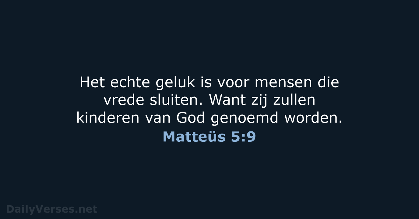 Matteüs 5:9 - BGT