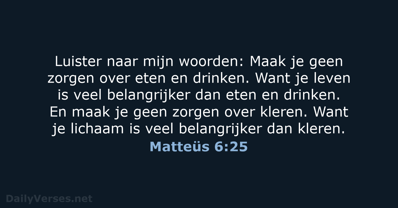 Matteüs 6:25 - BGT