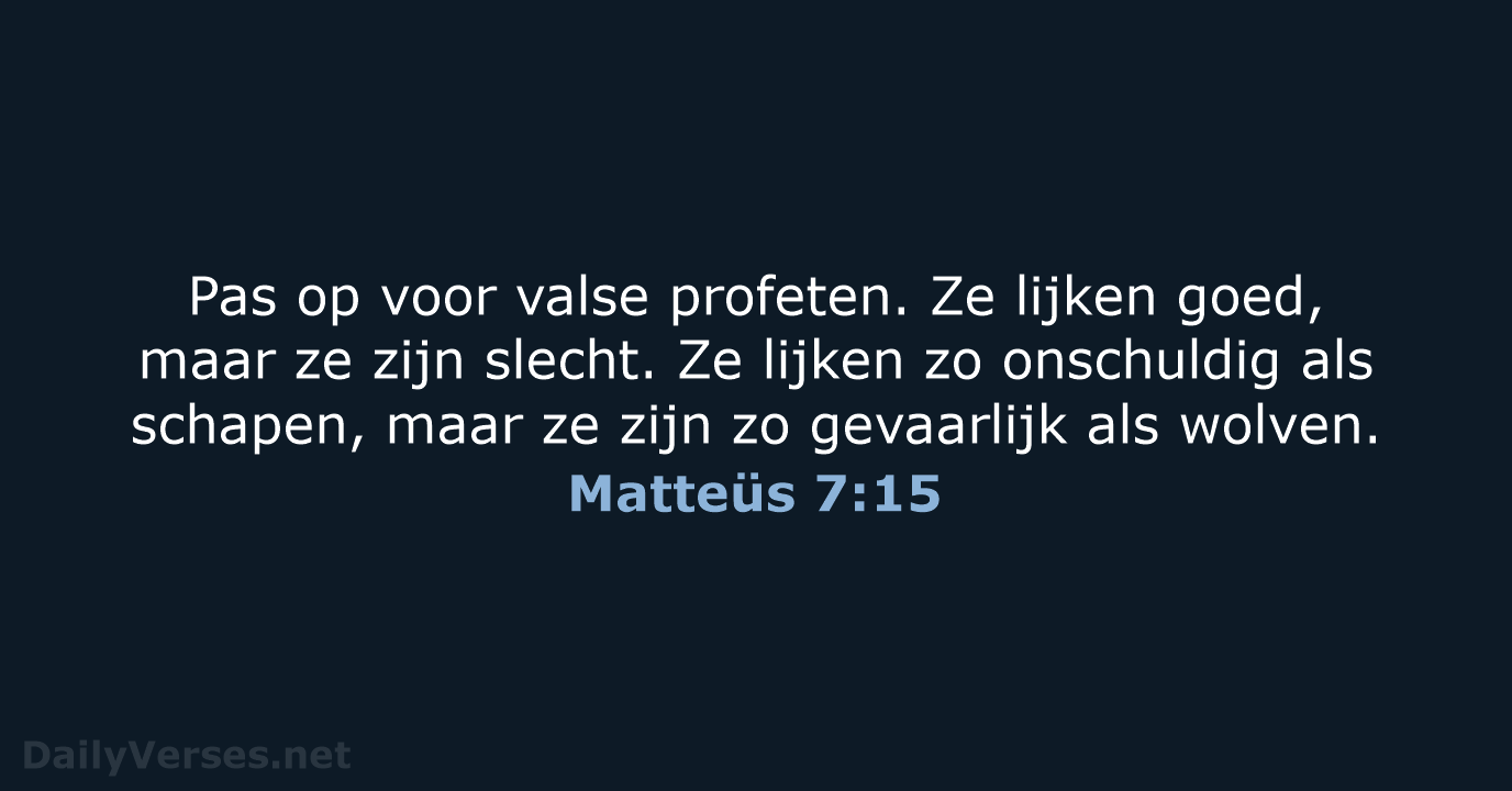 Matteüs 7:15 - BGT