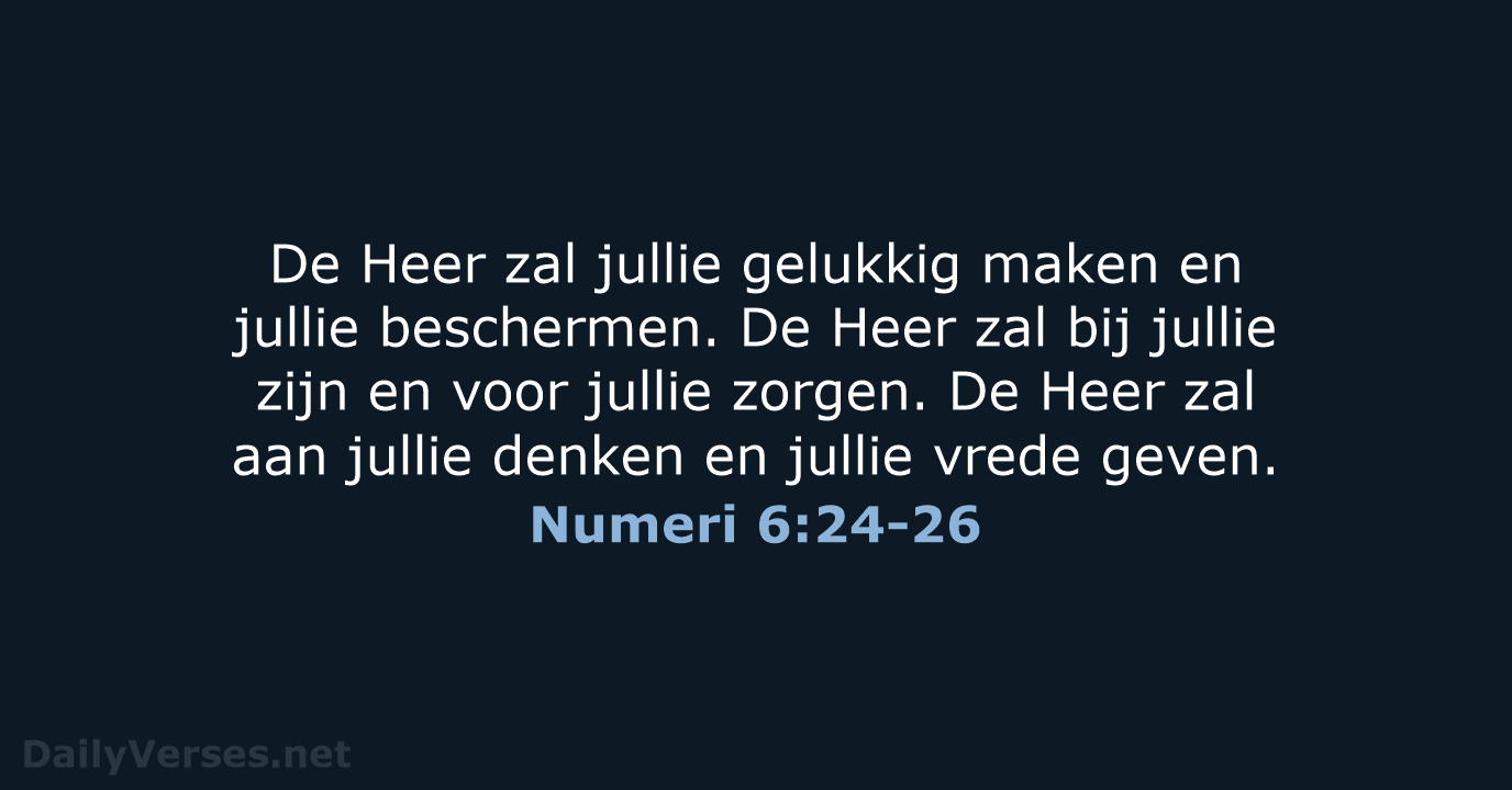 Numeri 6:24-26 - BGT