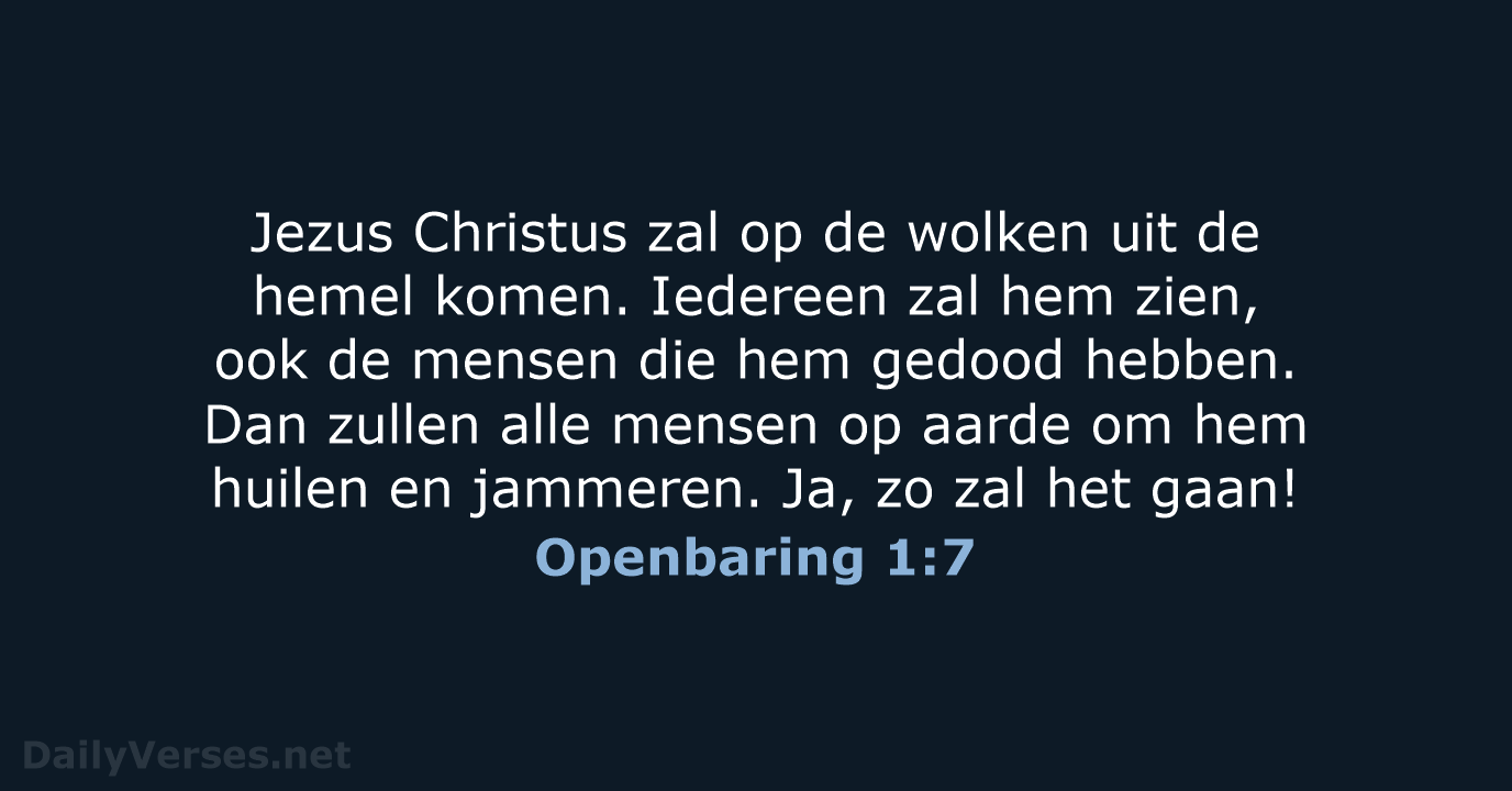 Openbaring 1:7 - BGT