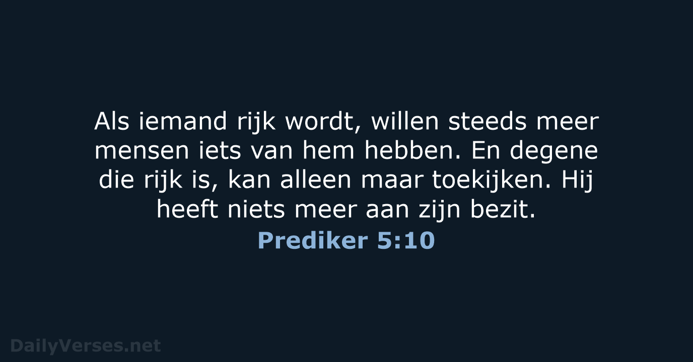Prediker 5:10 - BGT