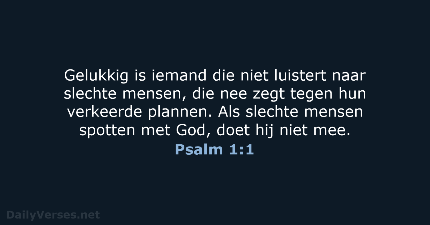 Psalm 1:1 - BGT