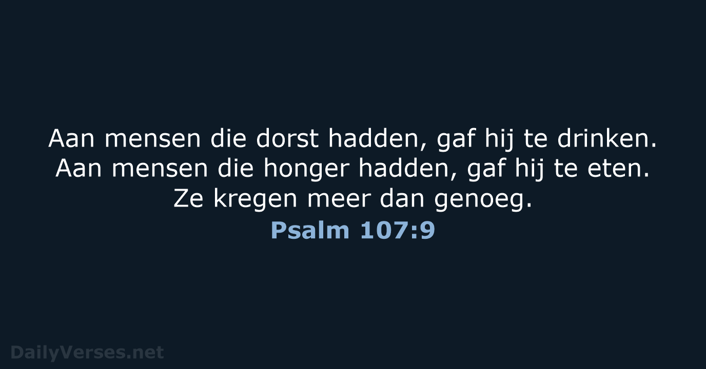 Psalm 107:9 - BGT