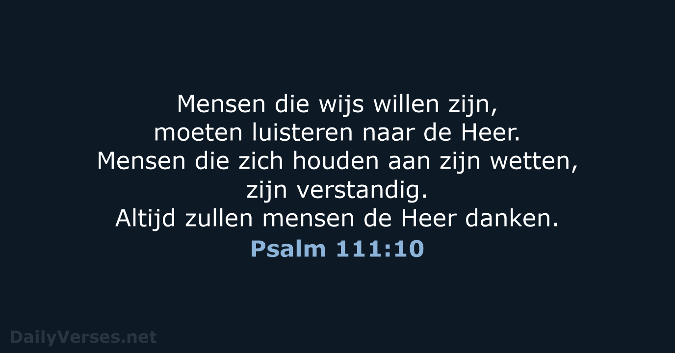 Psalm 111:10 - BGT