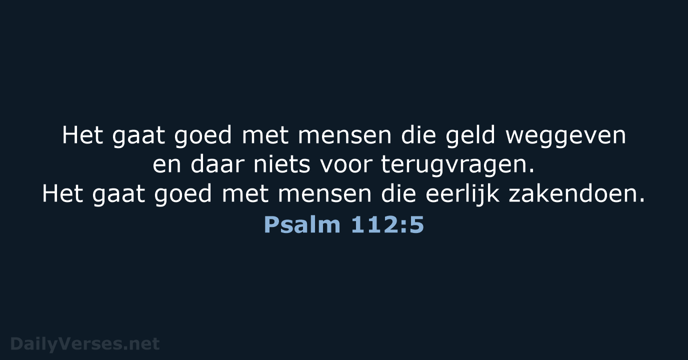 Psalm 112:5 - BGT