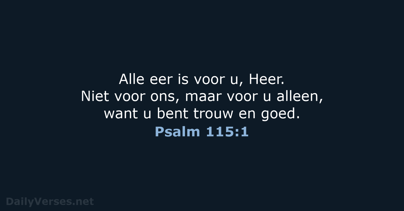 Psalm 115:1 - BGT