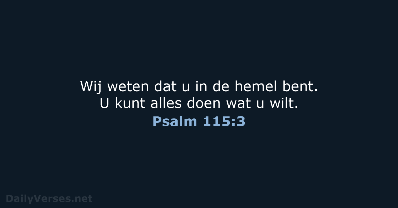 Psalm 115:3 - BGT