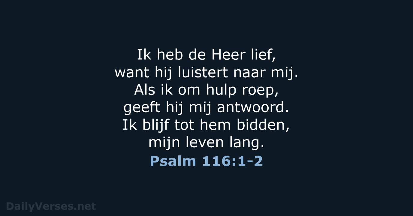 Psalm 116:1-2 - BGT