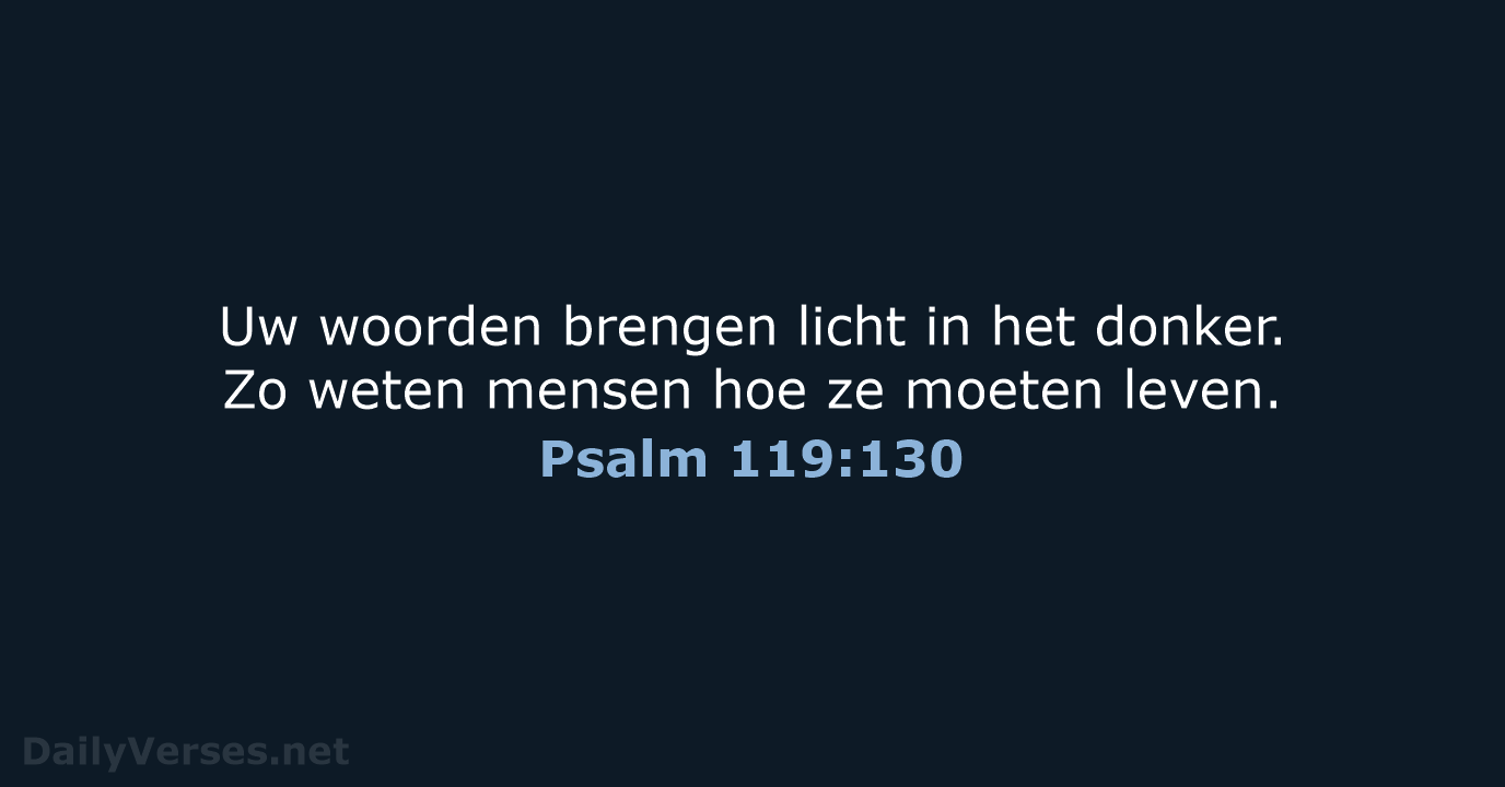 Psalm 119:130 - BGT