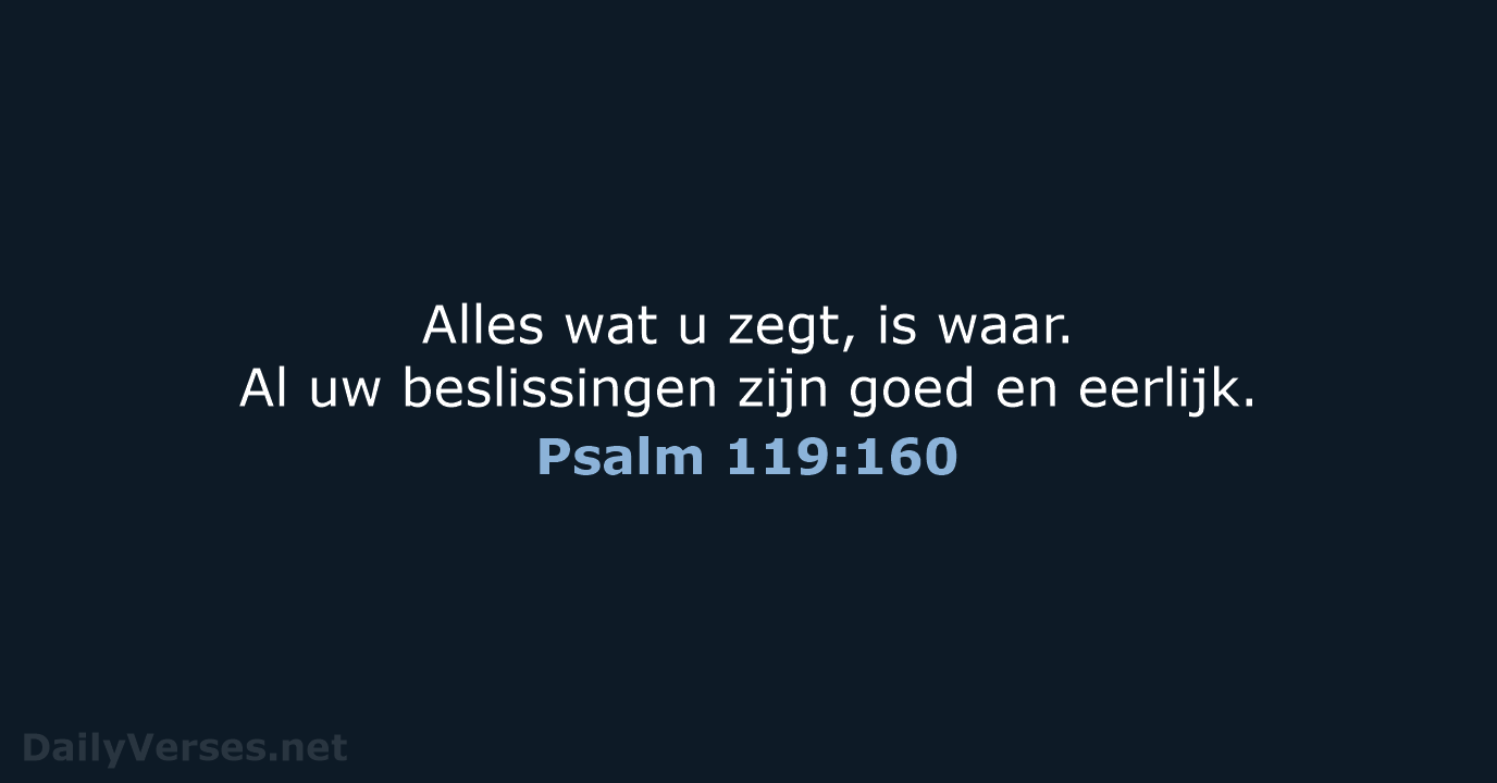 Psalm 119:160 - BGT