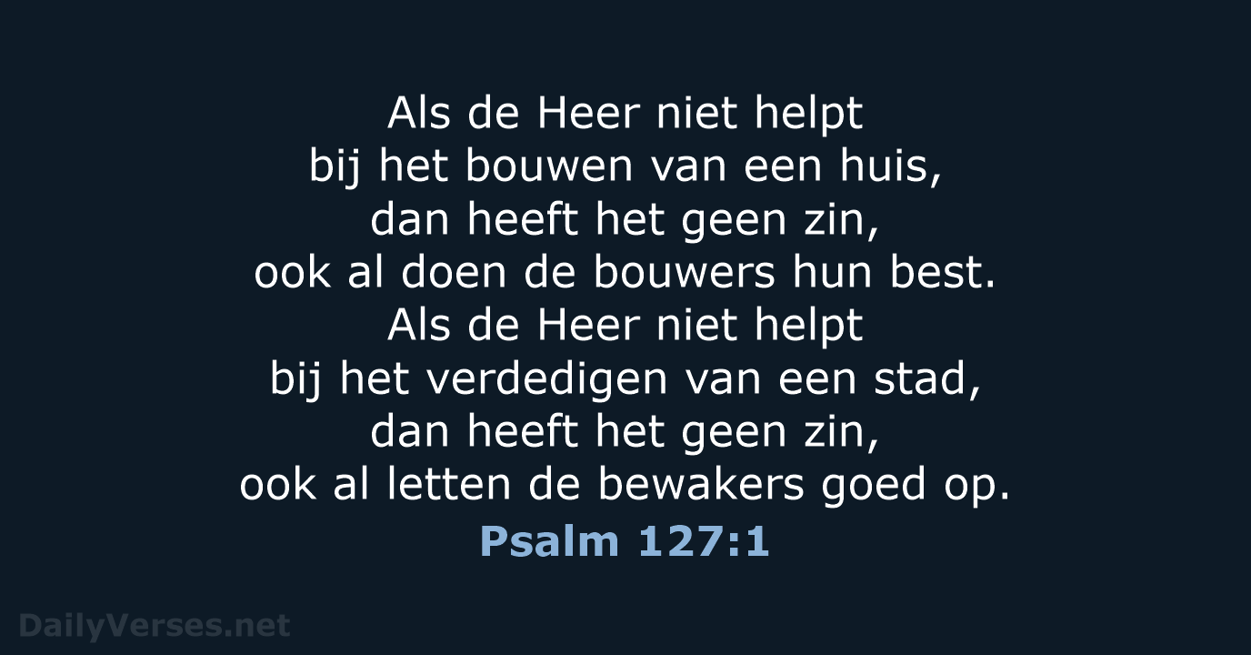 Psalm 127:1 - BGT