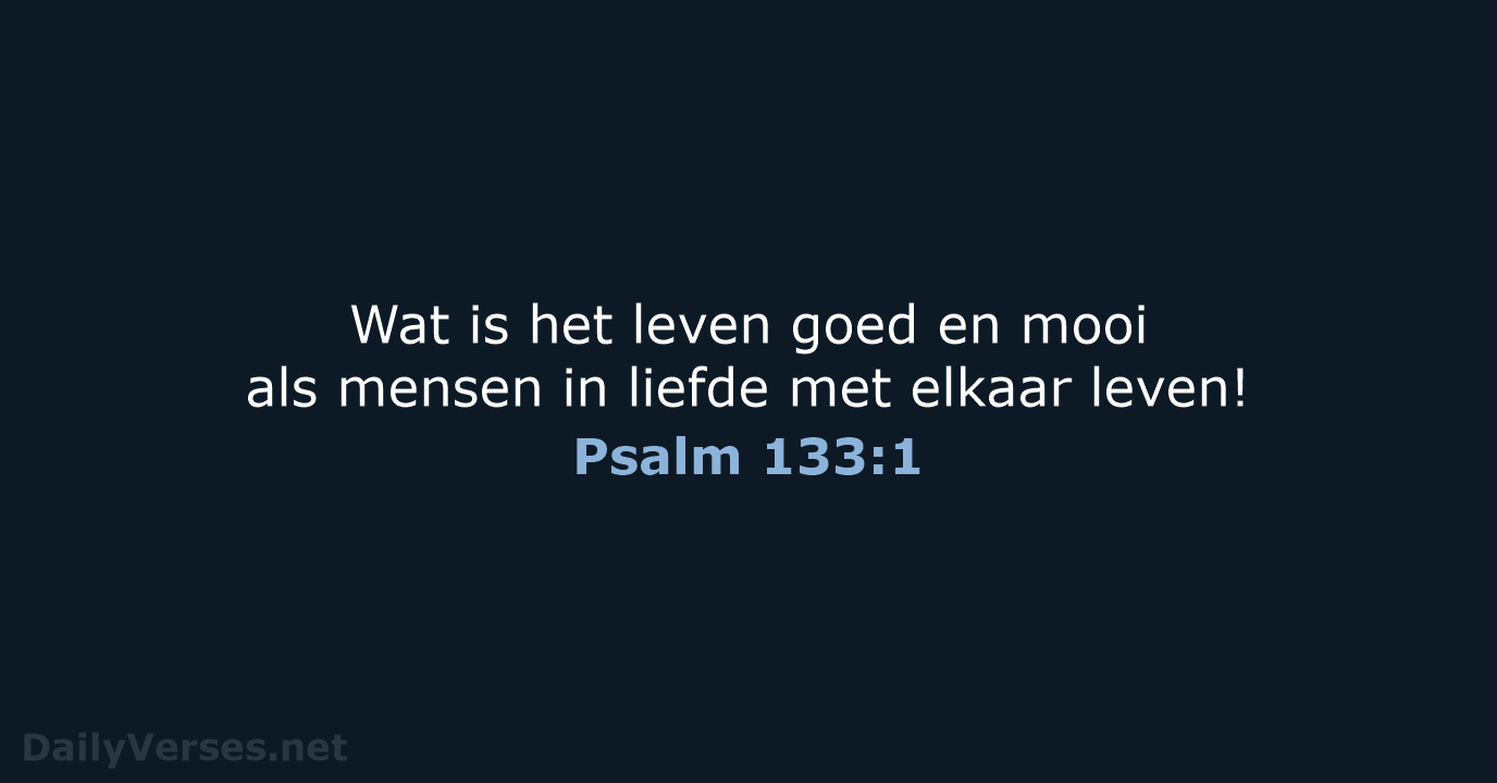 Psalm 133:1 - BGT