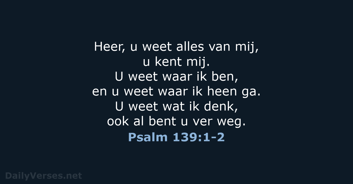 Psalm 139:1-2 - BGT
