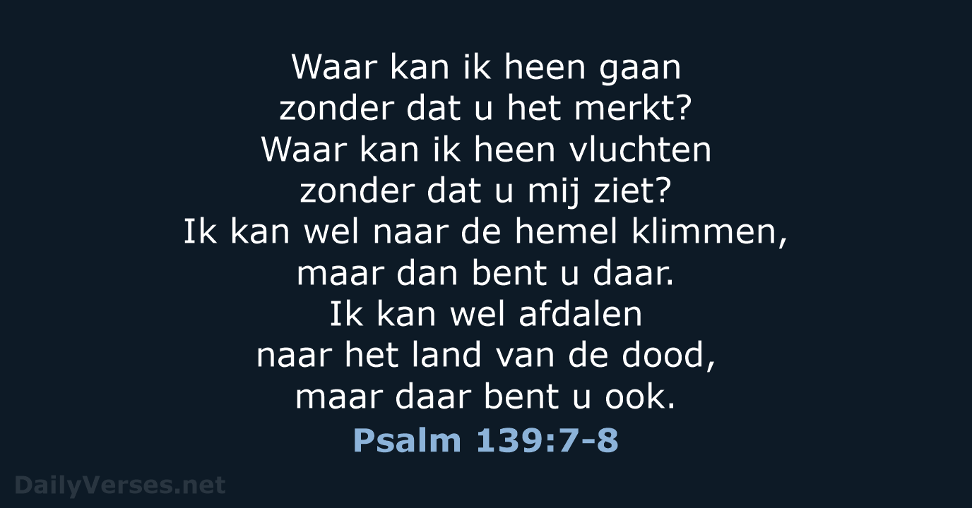 Psalm 139:7-8 - BGT