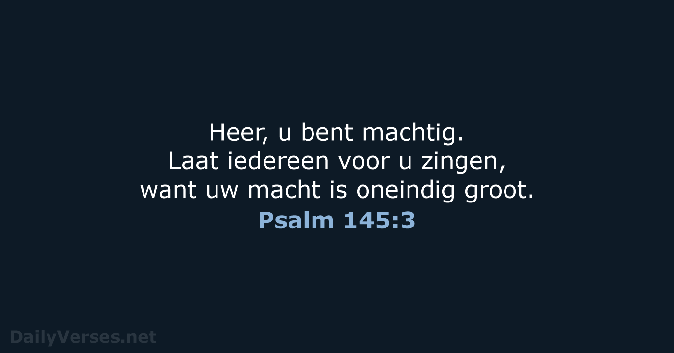 Psalm 145:3 - BGT