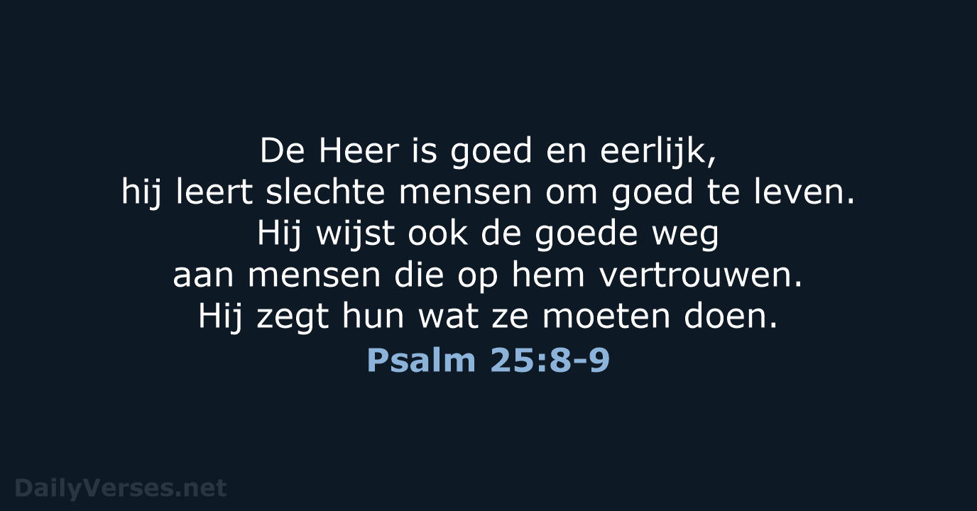 Psalm 25:8-9 - BGT