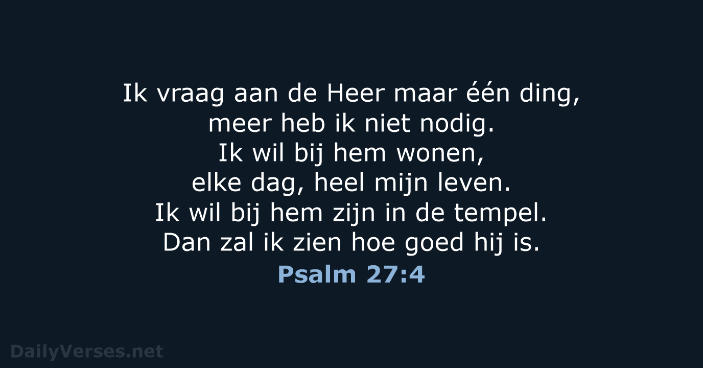 Psalm 27:4 - BGT