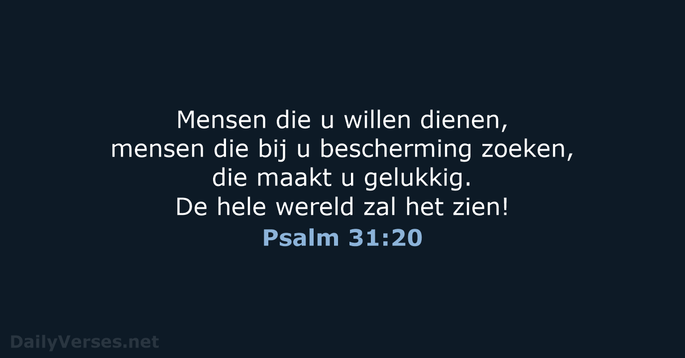 Psalm 31:20 - BGT