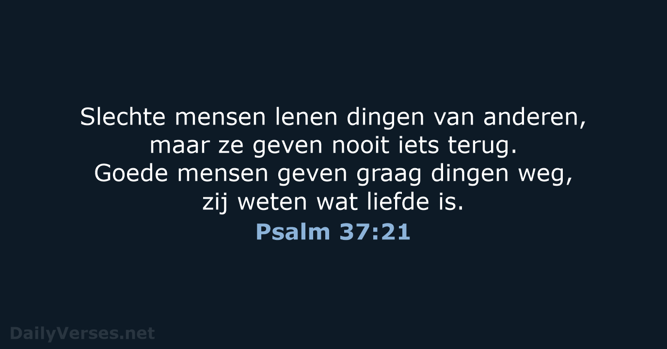Psalm 37:21 - BGT