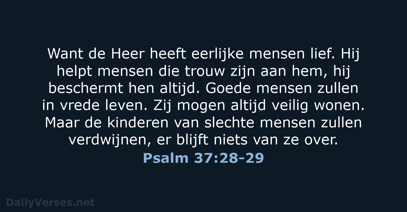 Psalm 37:28-29 - BGT