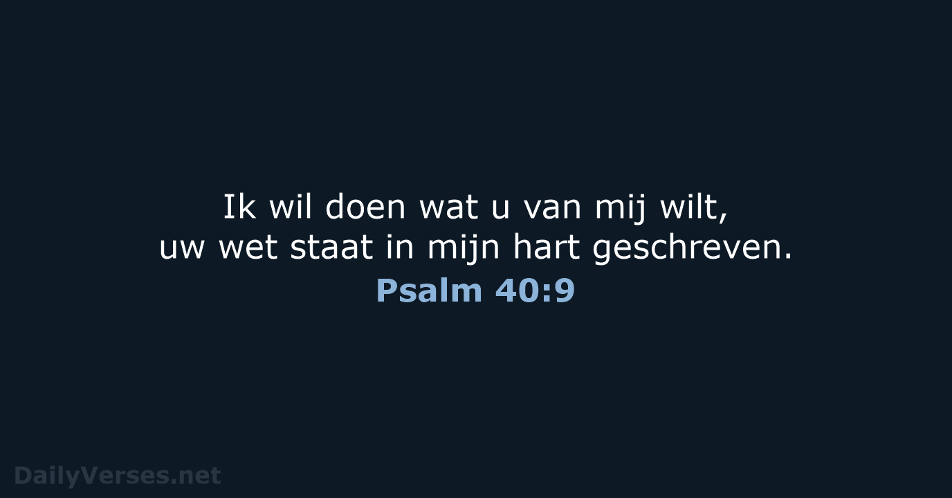 Psalm 40:9 - BGT