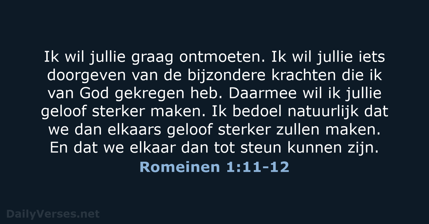 Romeinen 1:11-12 - BGT