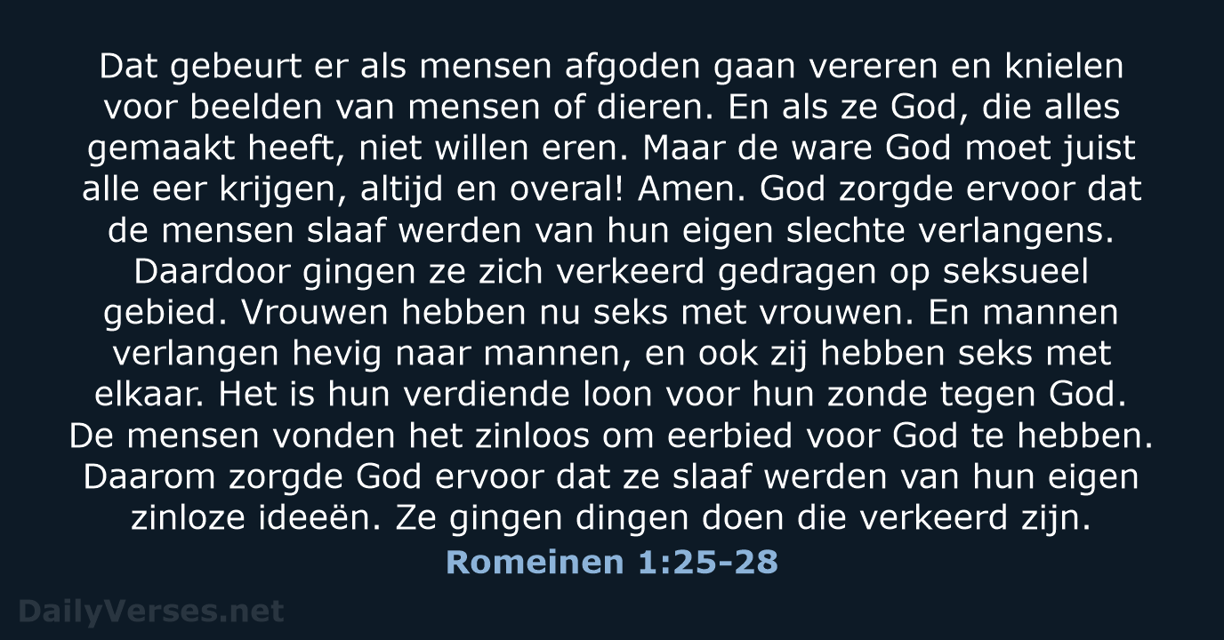 Romeinen 1:25-28 - BGT
