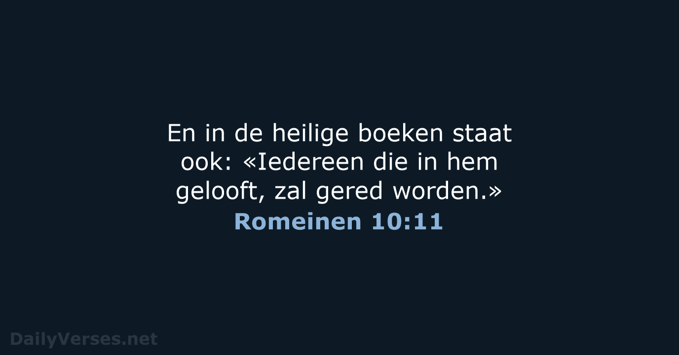 Romeinen 10:11 - BGT