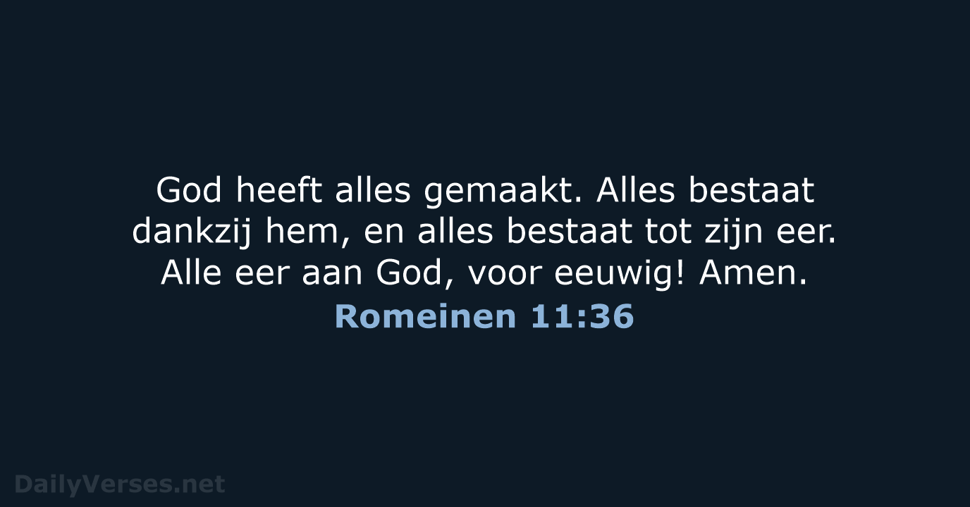 Romeinen 11:36 - BGT