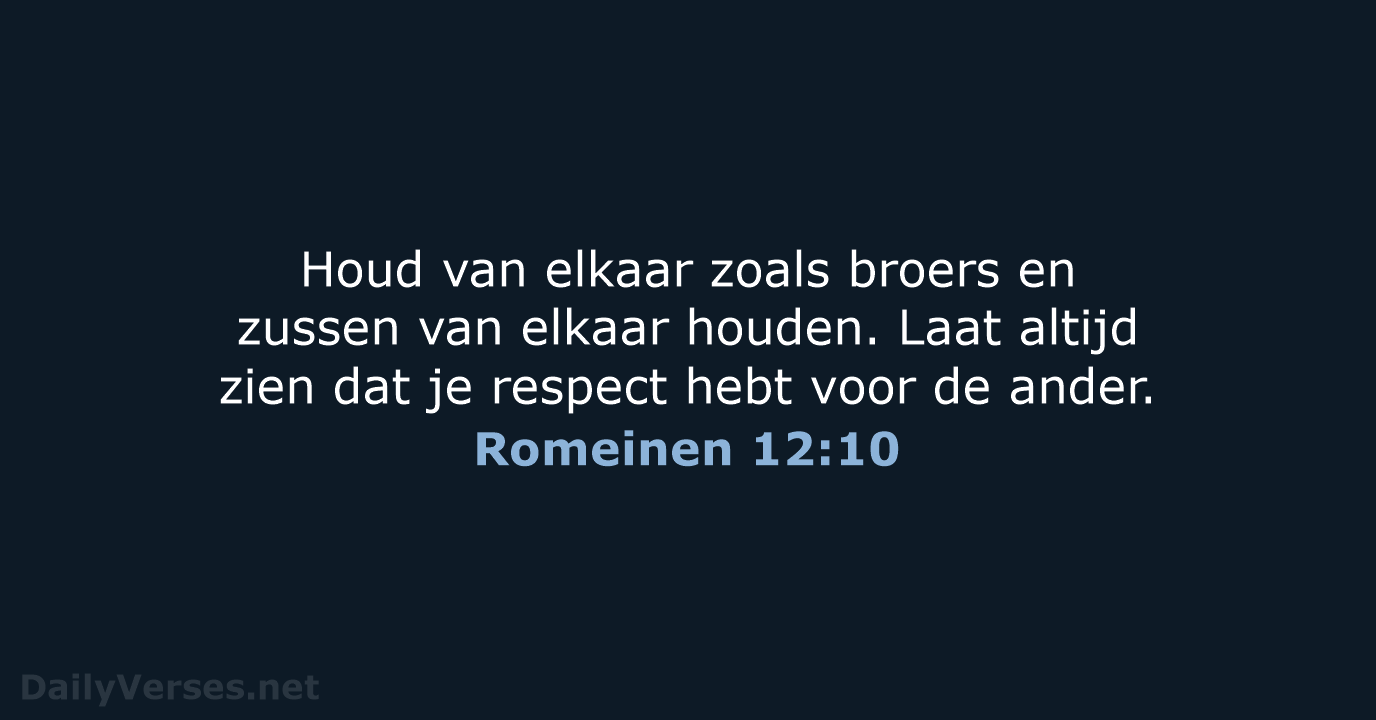 Romeinen 12:10 - BGT