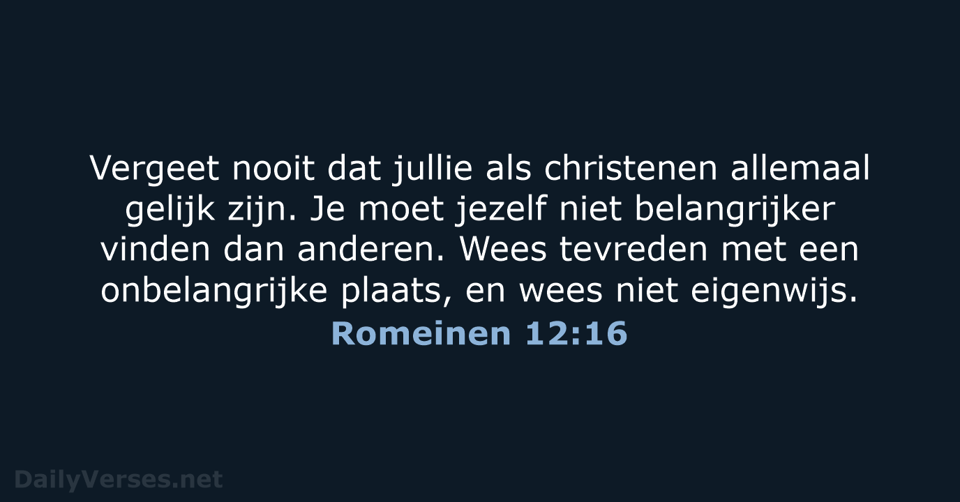 Romeinen 12:16 - BGT